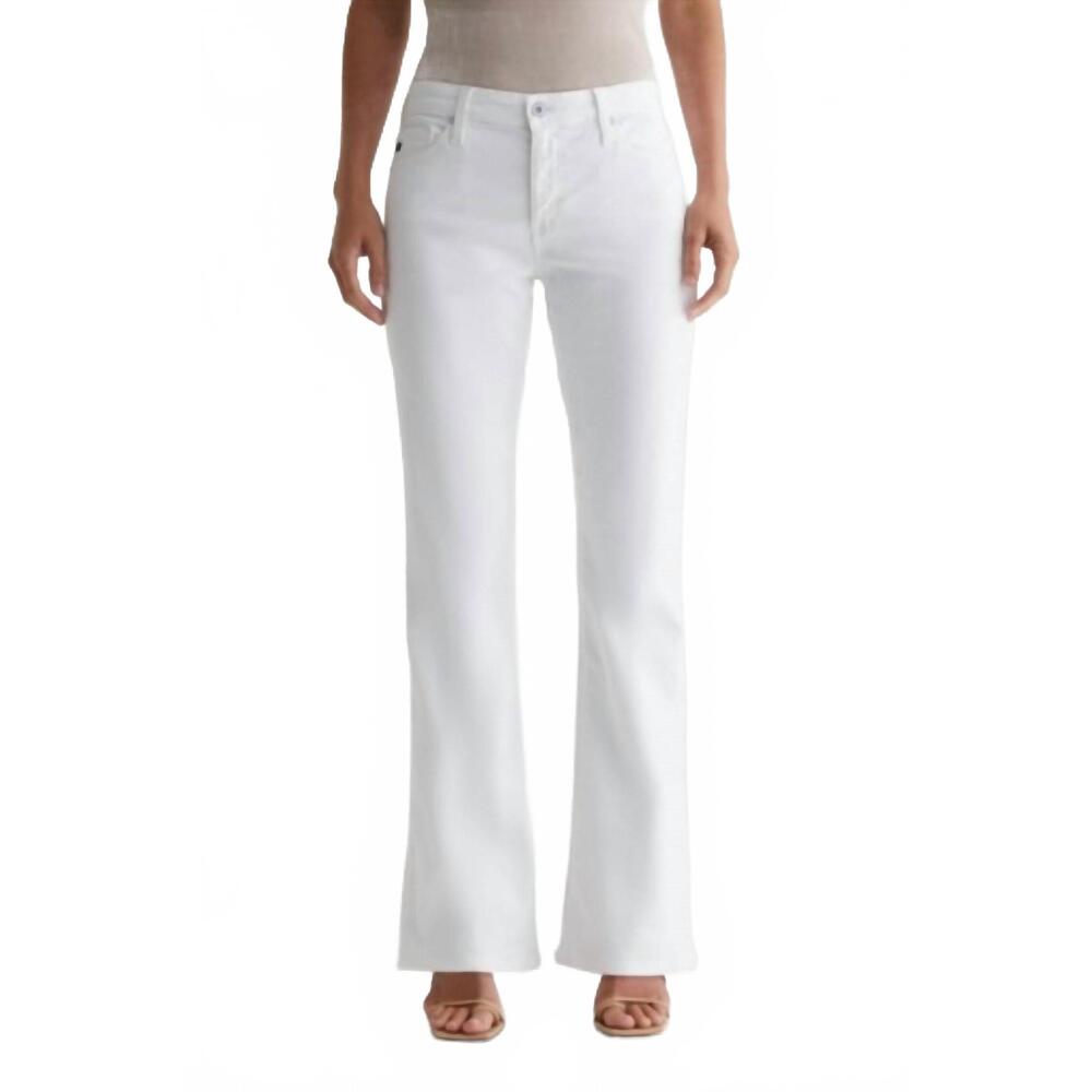 NEW AG JEANS angel bootcut jeans in gallery white
